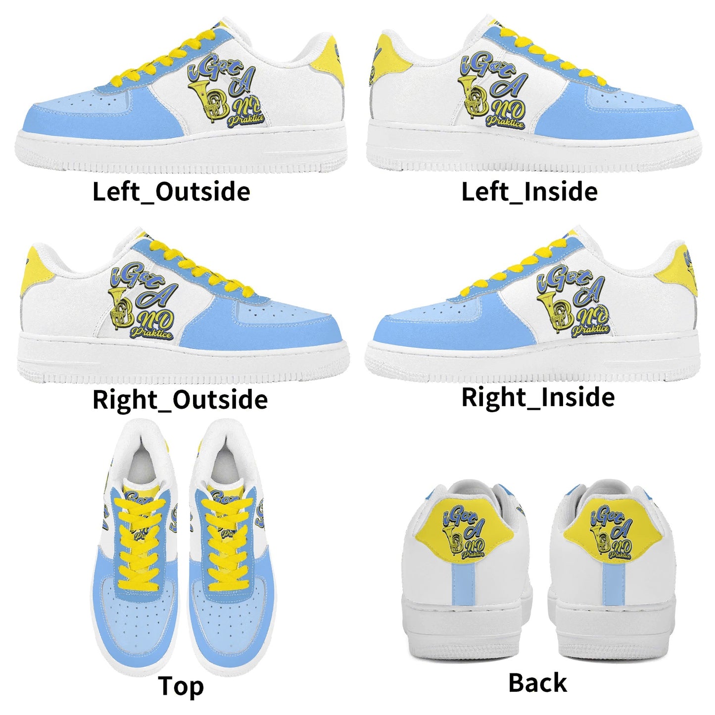 iGot Band Praktice Mens Low Top Leather Sport Sneakers