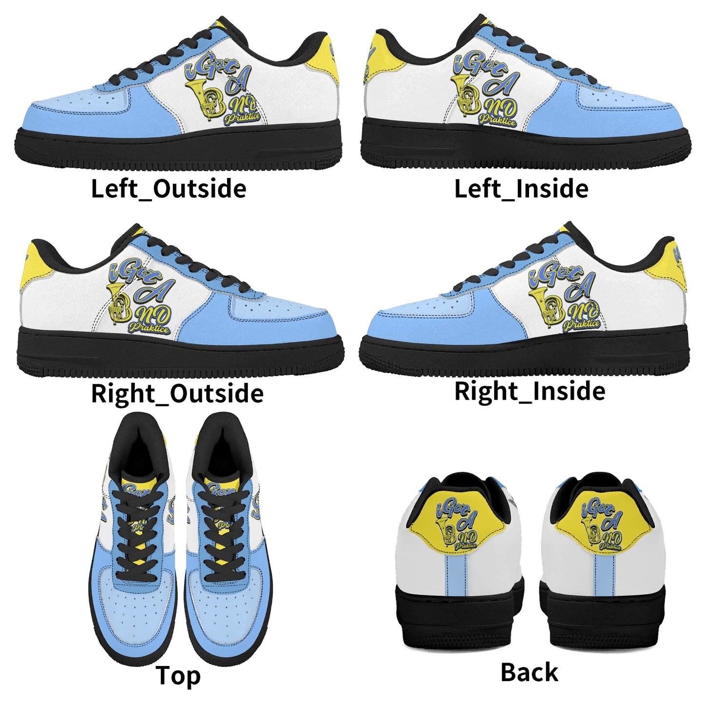 iGot Band Praktice Mens Low Top Leather Sport Sneakers