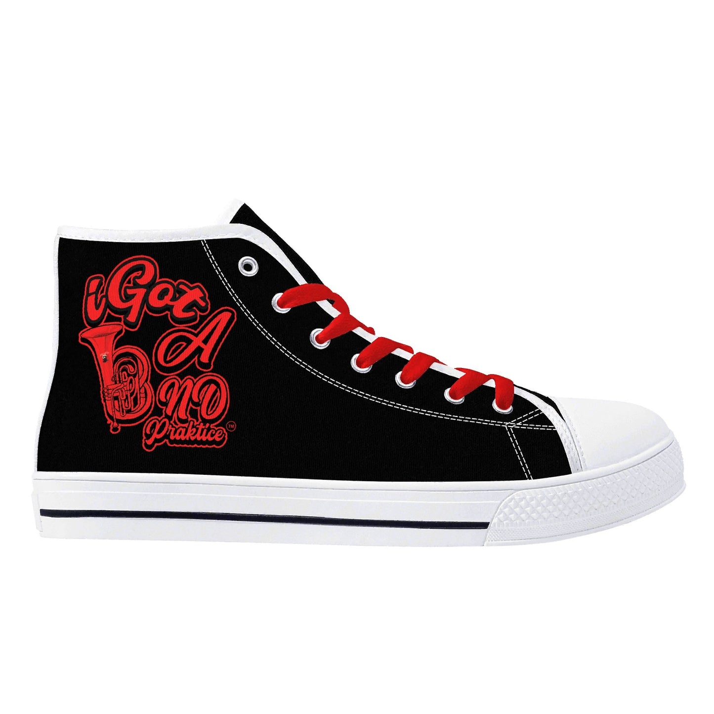 IiGot Band Praktice Mens High Top Canvas Shoes - Customized Tongue