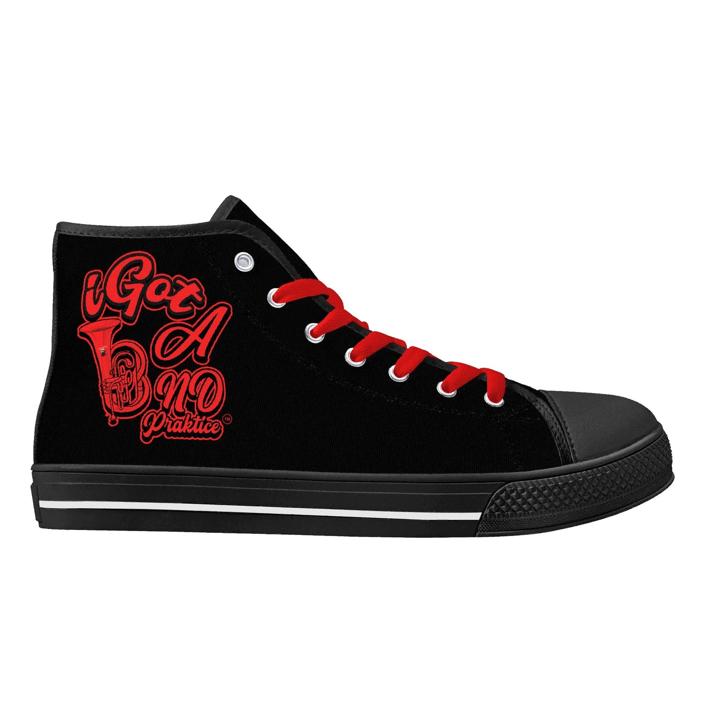 IiGot Band Praktice Mens High Top Canvas Shoes - Customized Tongue
