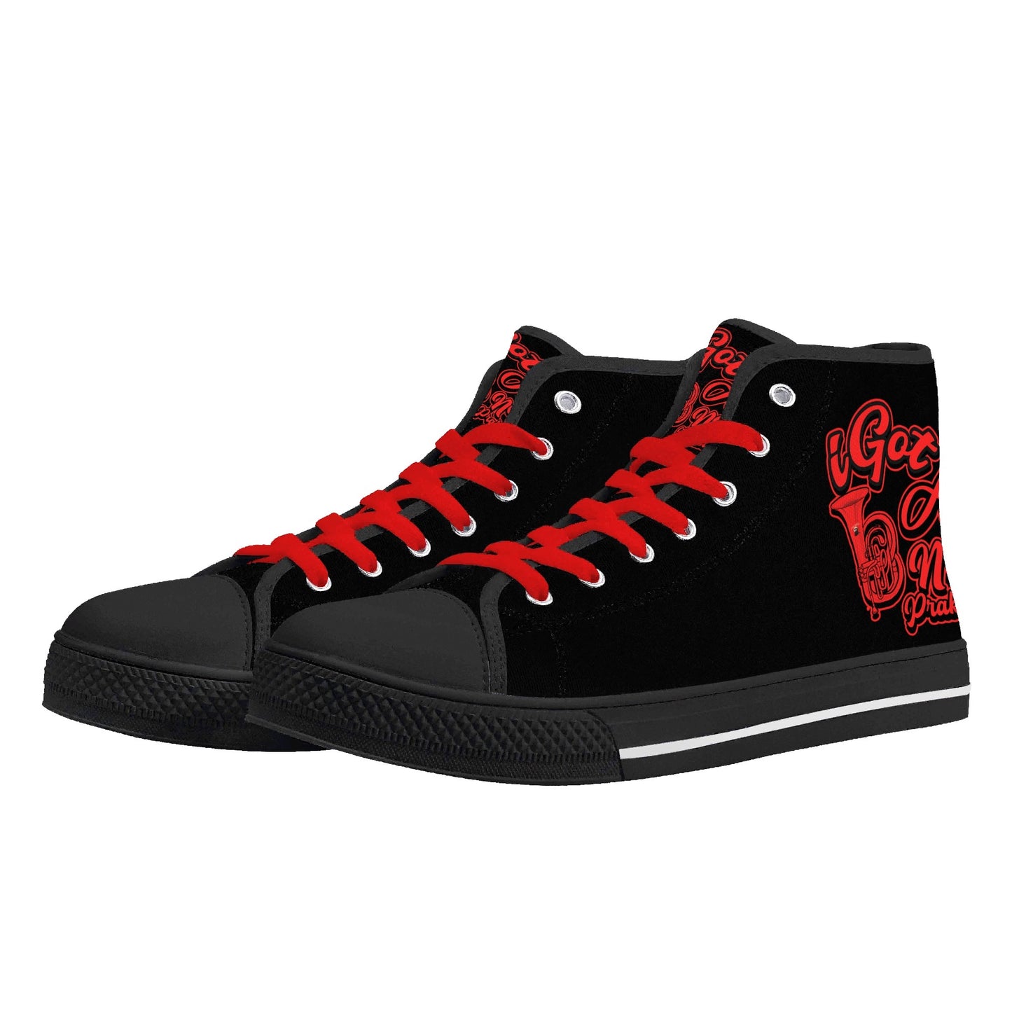 IiGot Band Praktice Mens High Top Canvas Shoes - Customized Tongue