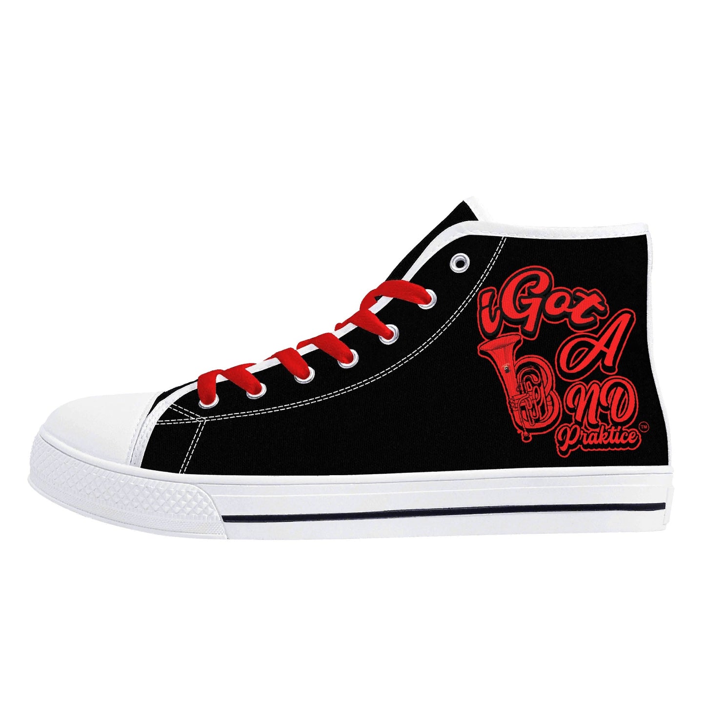 IiGot Band Praktice Mens High Top Canvas Shoes - Customized Tongue