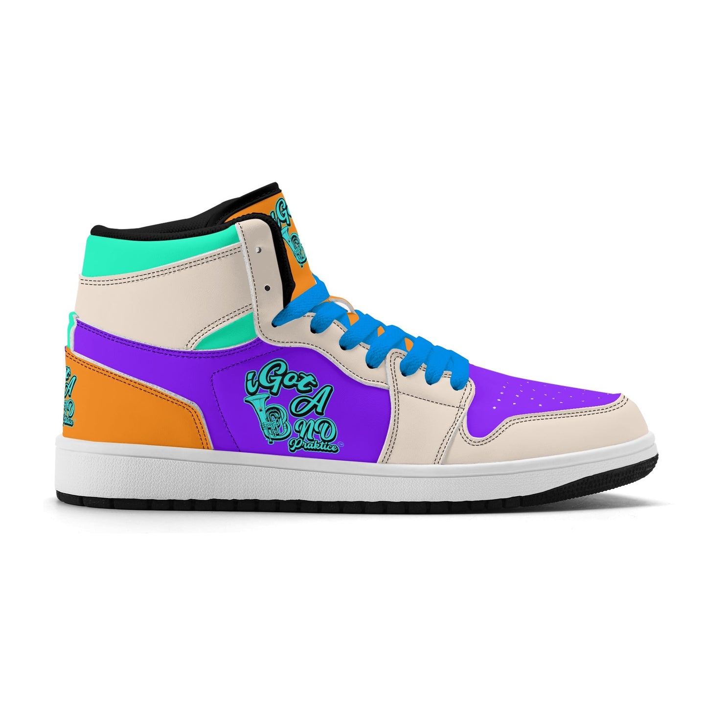 iGot Band Praktice Mens Premium PU Leather High Top Sneakers-V2