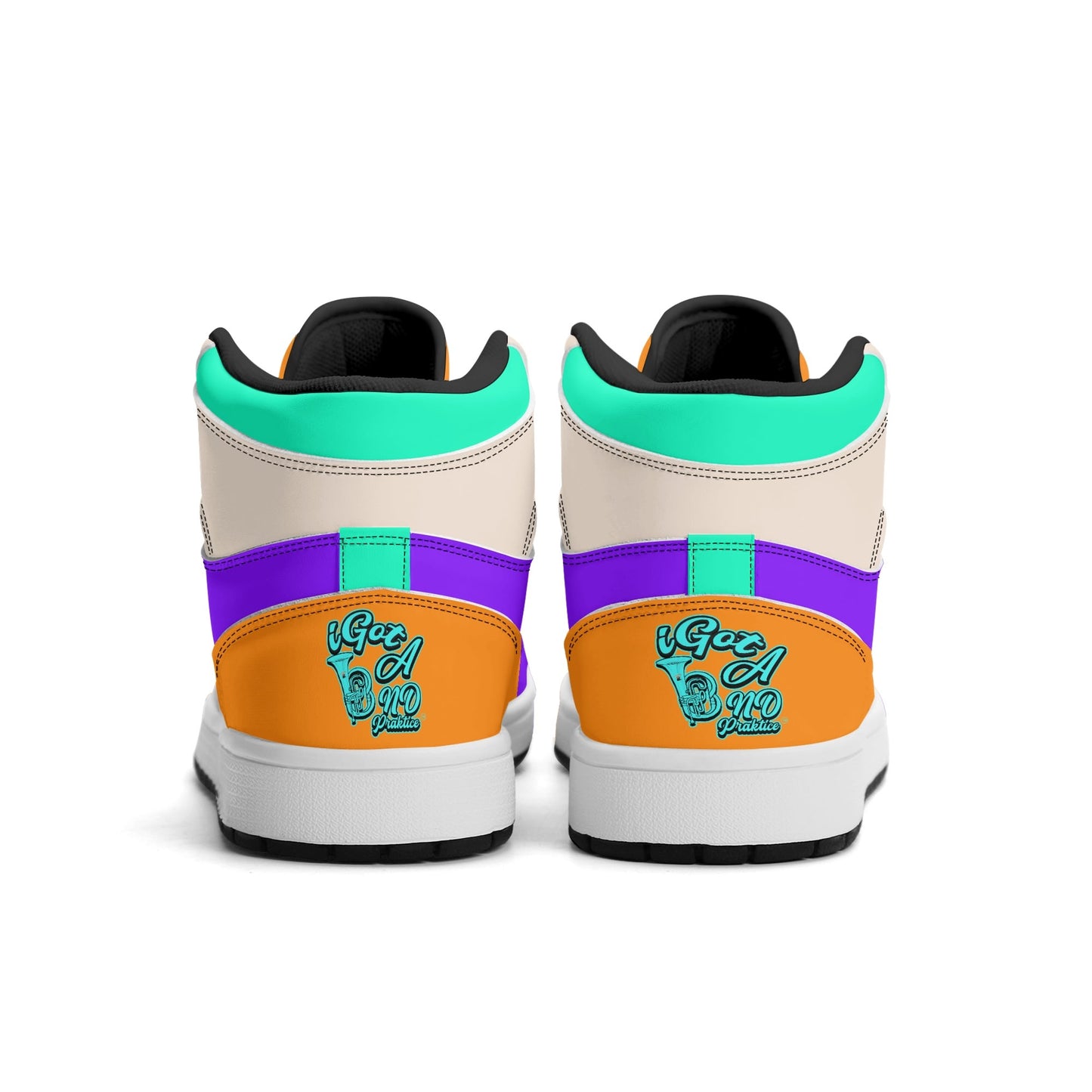 iGot Band Praktice Mens Premium PU Leather High Top Sneakers-V2