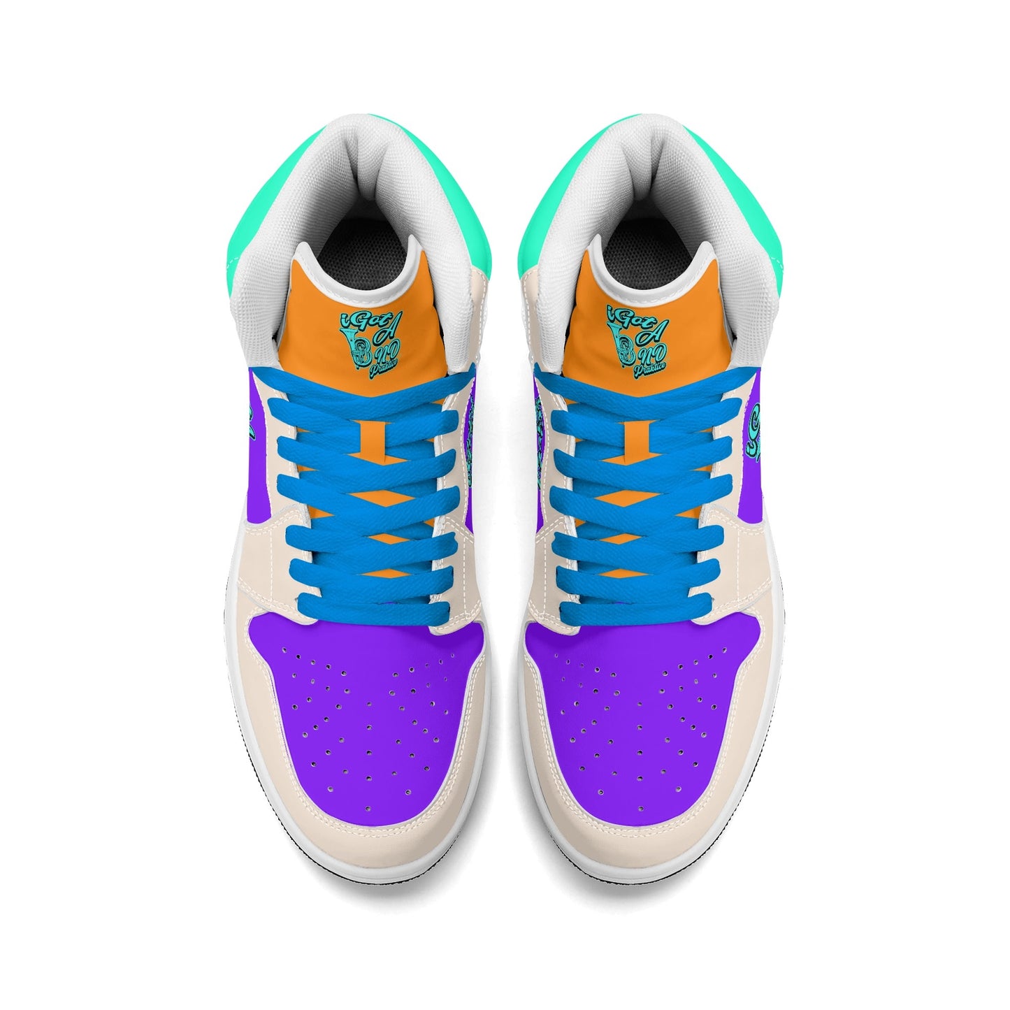 iGot Band Praktice Mens Premium PU Leather High Top Sneakers-V2