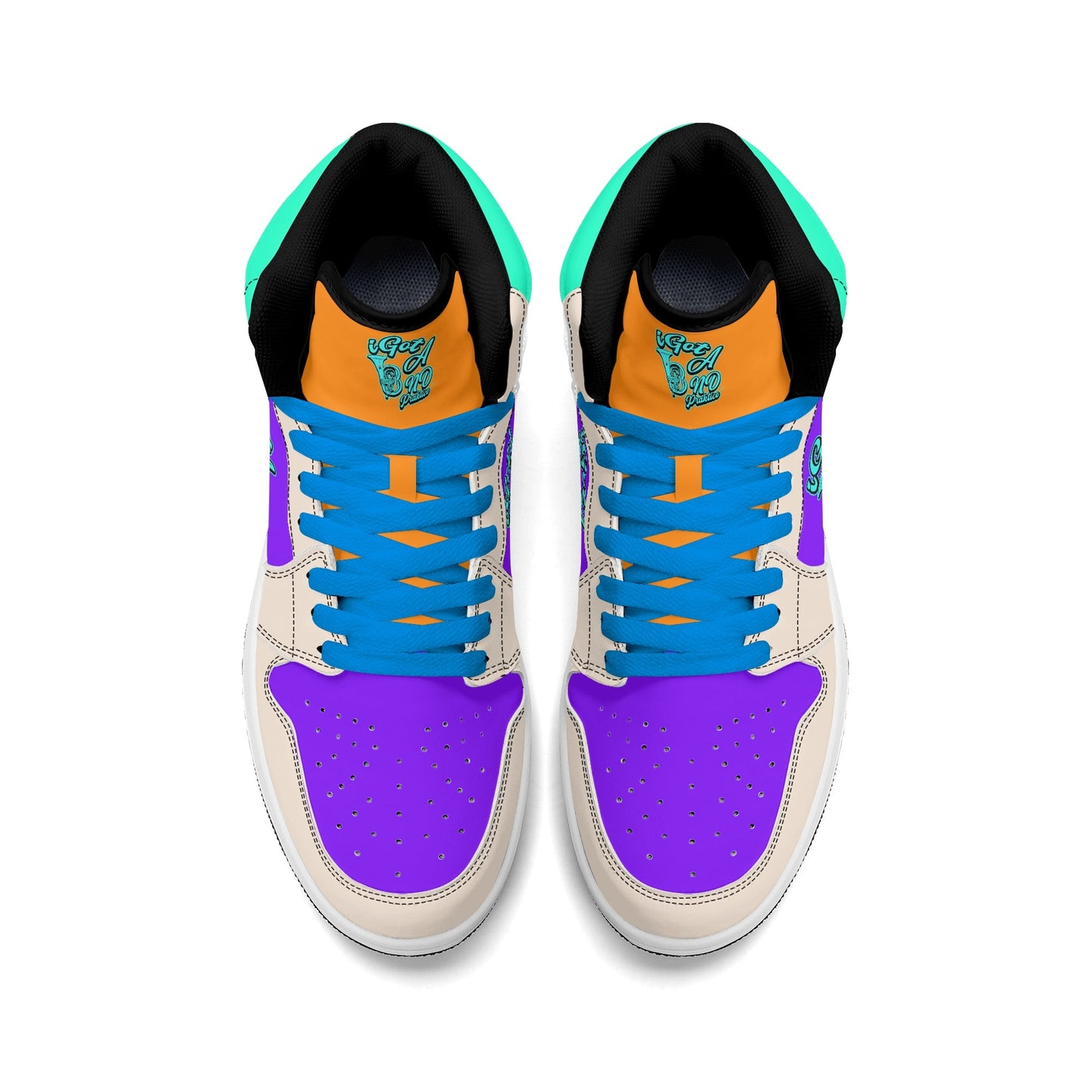 iGot Band Praktice Mens Premium PU Leather High Top Sneakers-V2