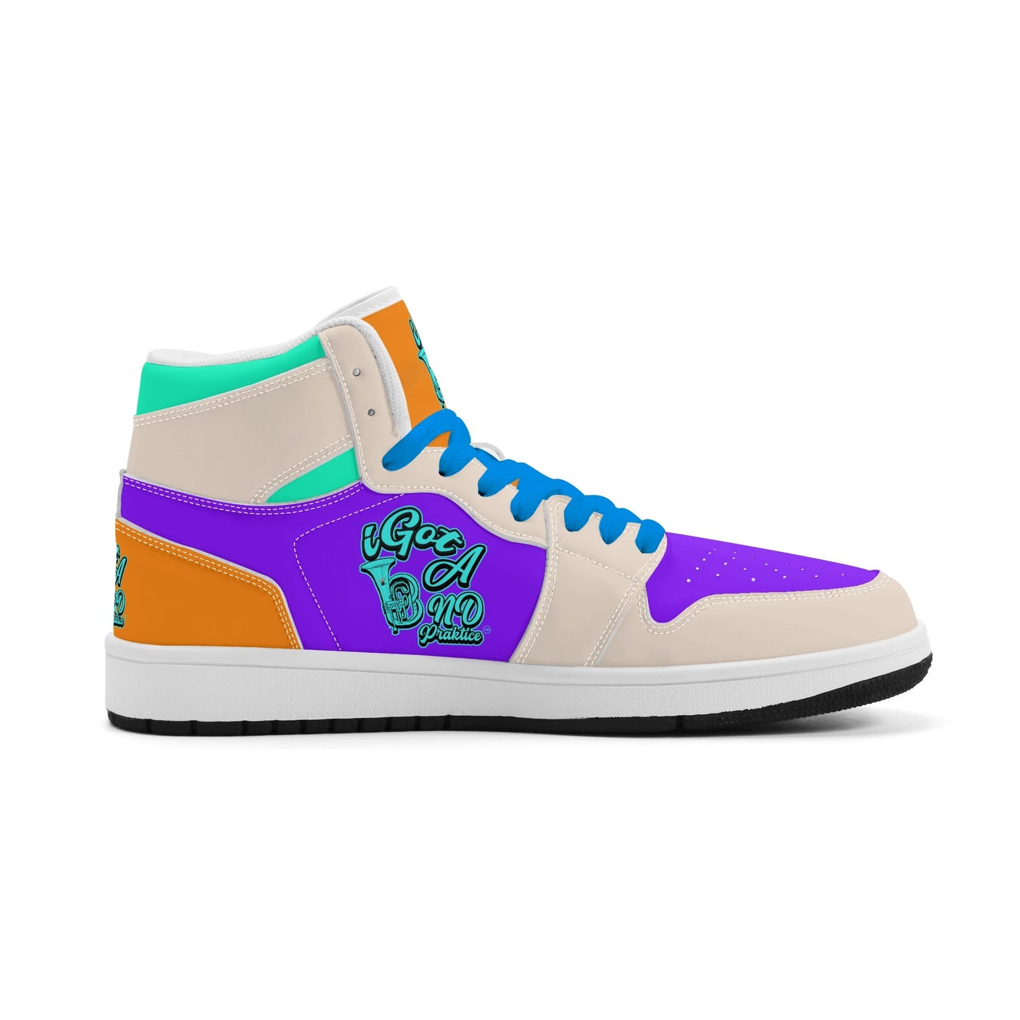 iGot Band Praktice Mens Premium PU Leather High Top Sneakers-V2