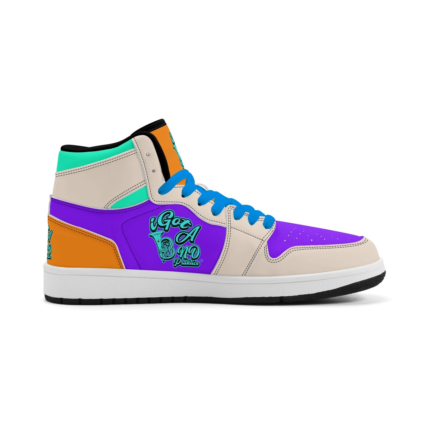iGot Band Praktice Mens Premium PU Leather High Top Sneakers-V2
