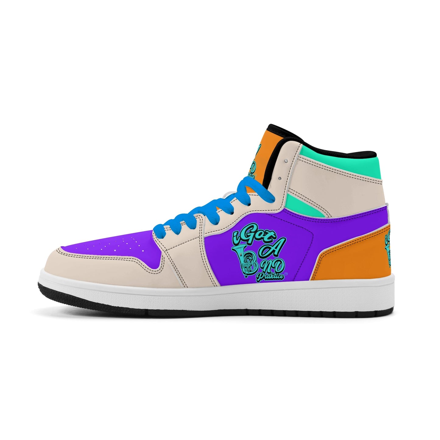 iGot Band Praktice Mens Premium PU Leather High Top Sneakers-V2