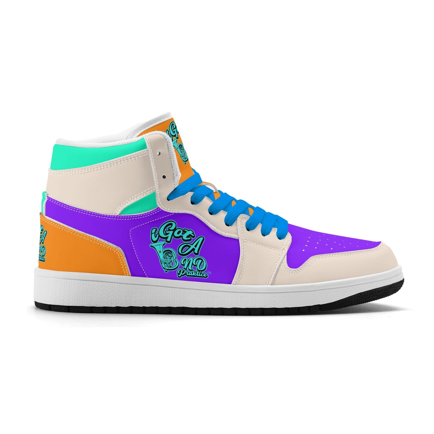 iGot Band Praktice Mens Premium PU Leather High Top Sneakers-V2