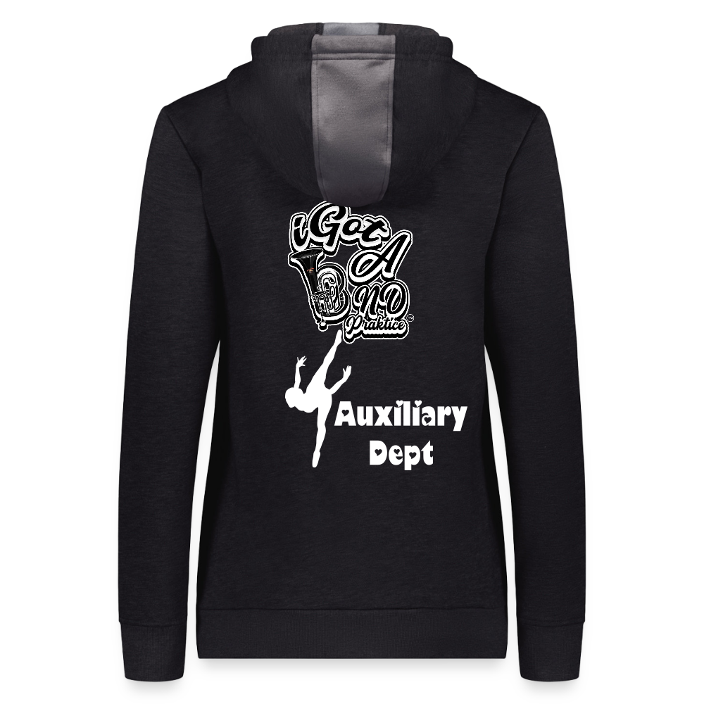 iGot Band Praktice Sportswear Ladies Three-Season Fleece Hoodie - carbon heather/black