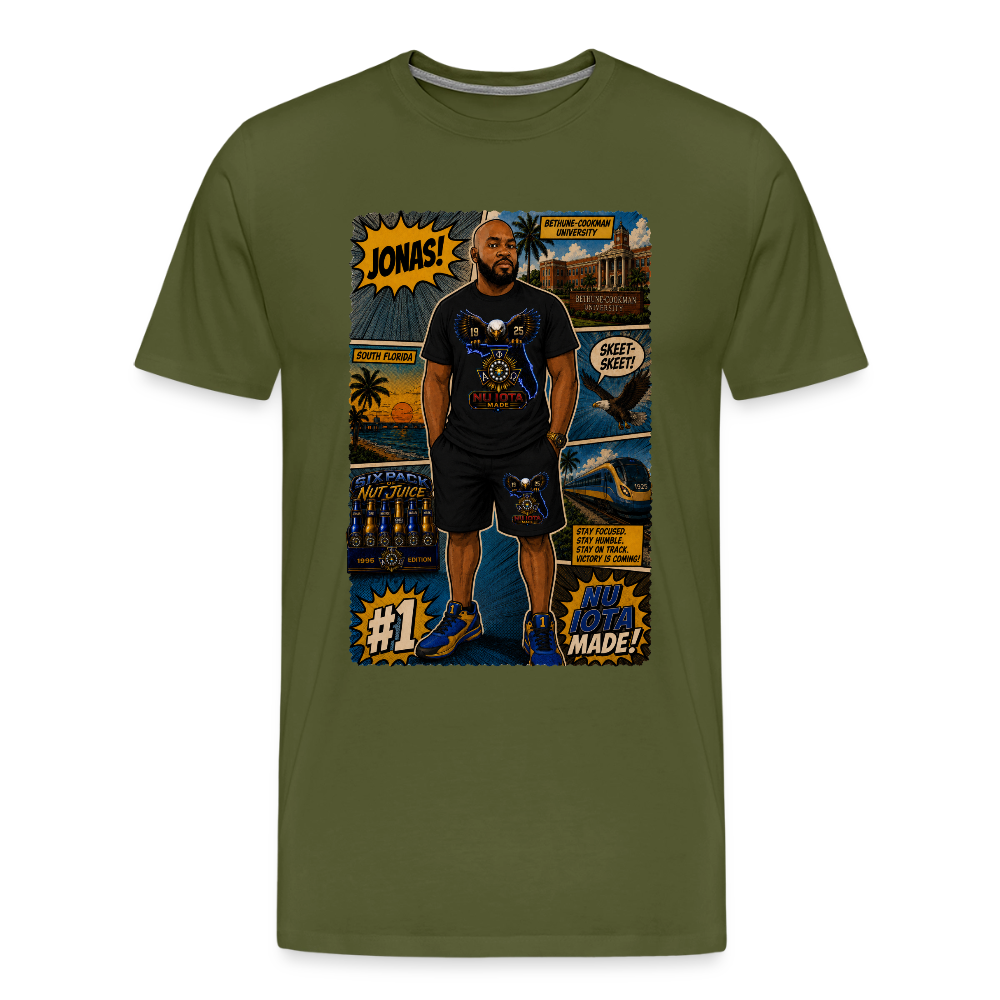 Comic Jonas T-Shirt | GILDAN 5000 - olive green