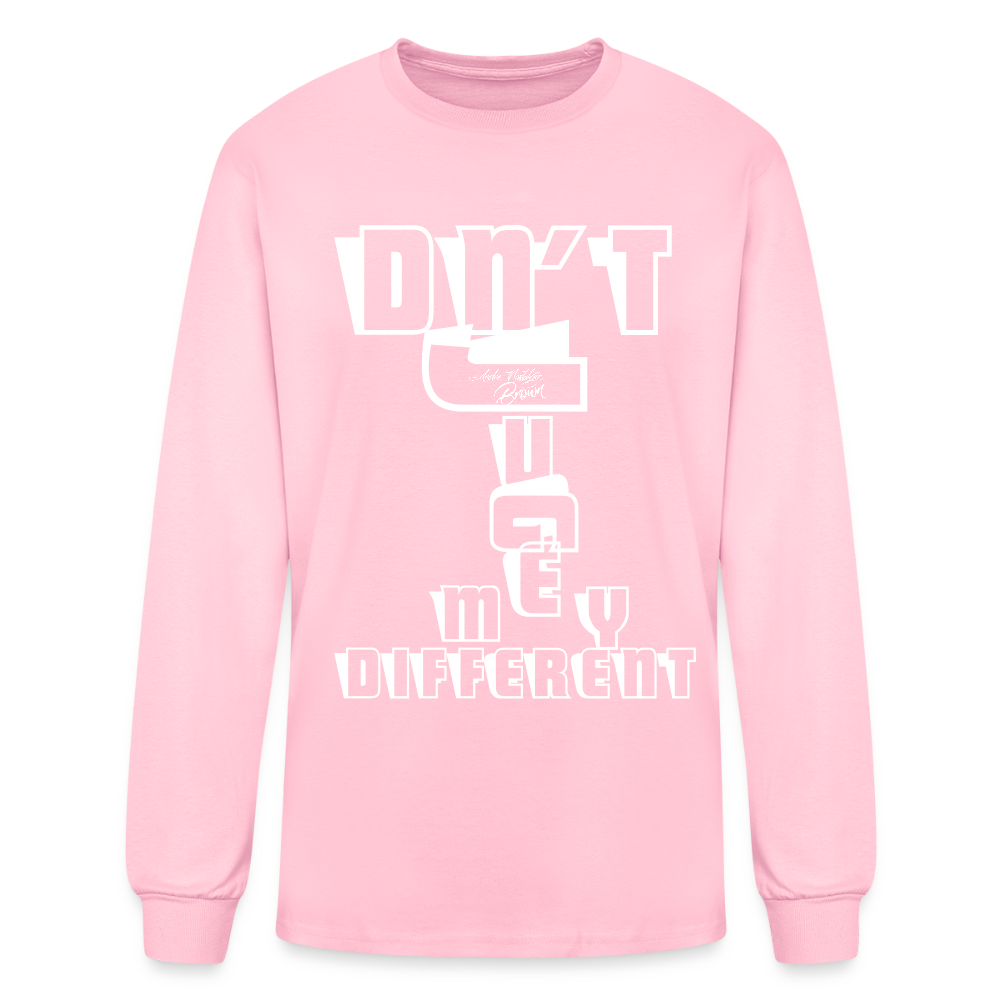 DNT JUGE MY DIFFERENT Men's Long Sleeve T-Shirt - pink