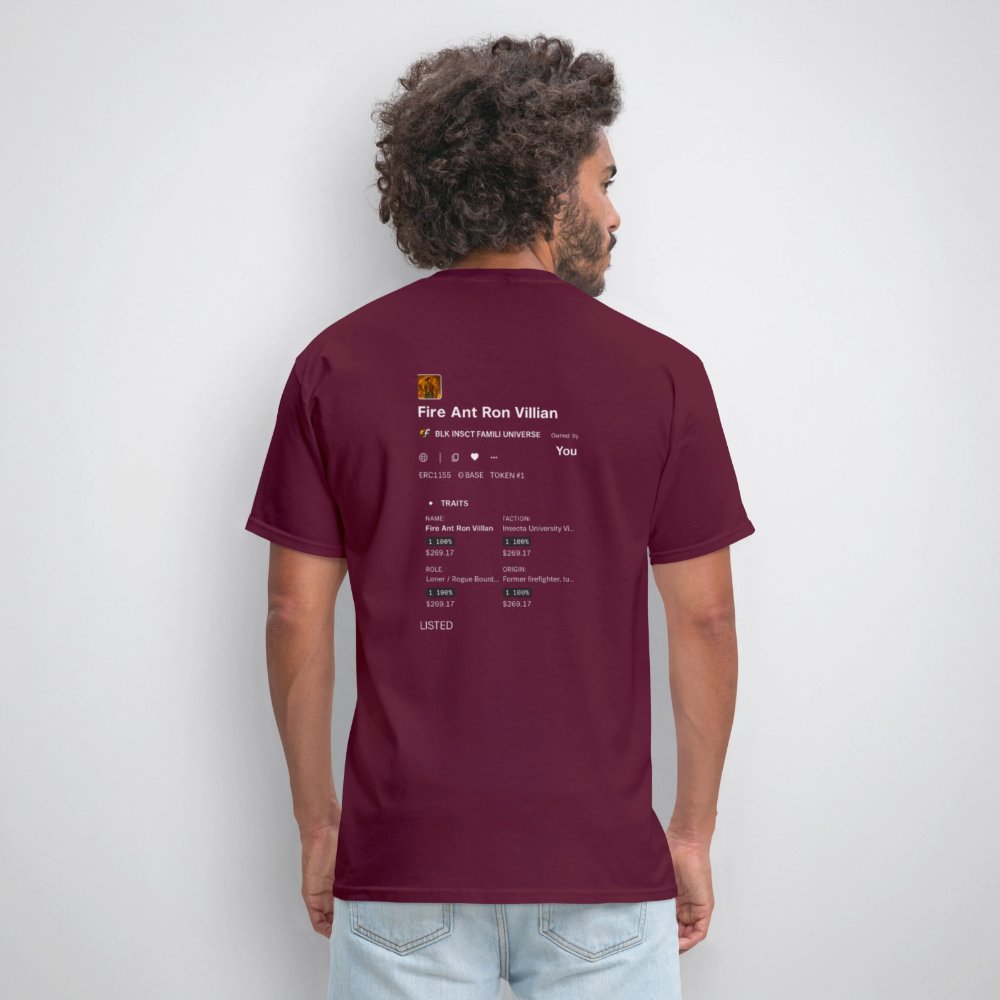 BLK Insct Famili NFT Men's T-Shirt | GILDAN 5000 - burgundy