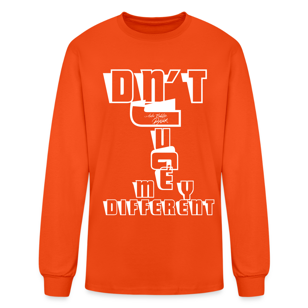 DNT JUGE MY DIFFERENT Men's Long Sleeve T-Shirt - orange