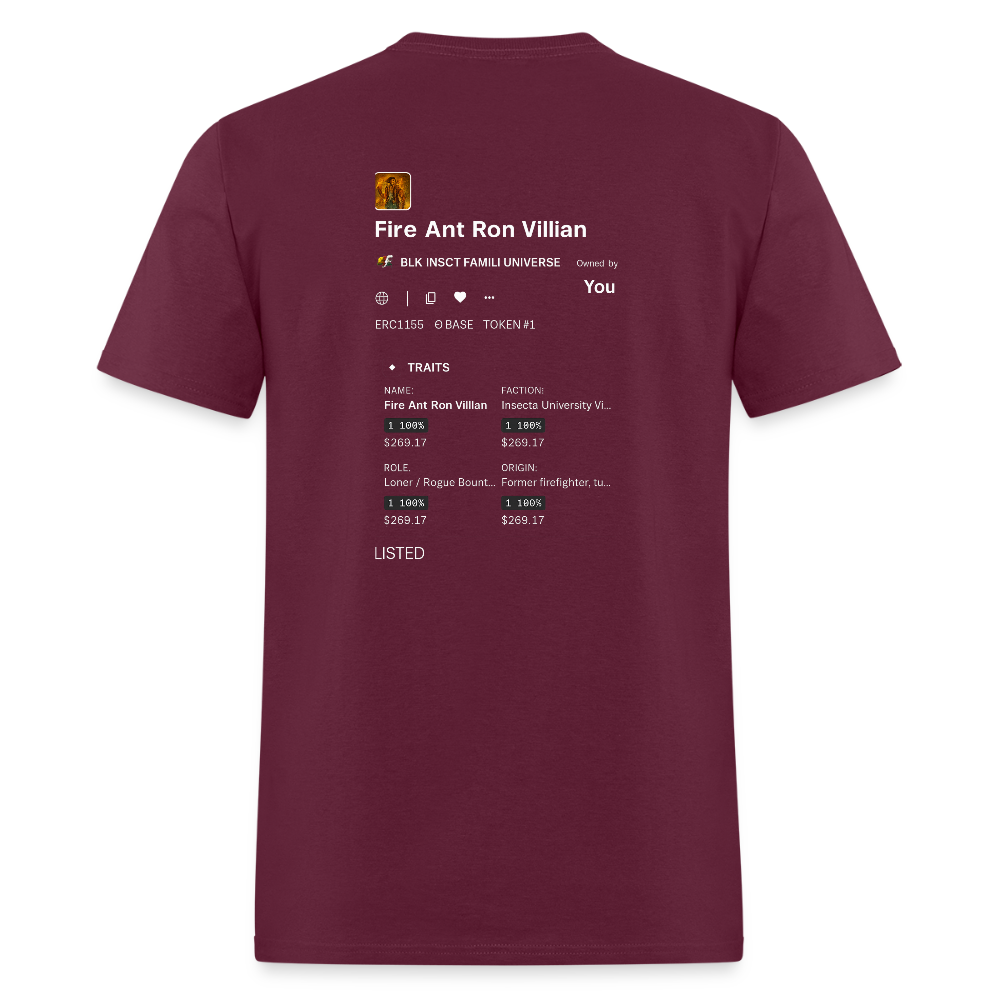 BLK Insct Famili NFT Men's T-Shirt | GILDAN 5000 - burgundy