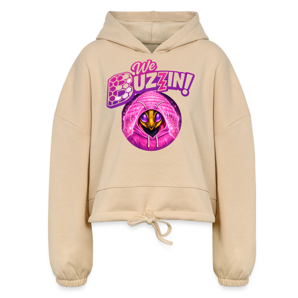 We Buzzin Women’s Cropped Hoodie - nude