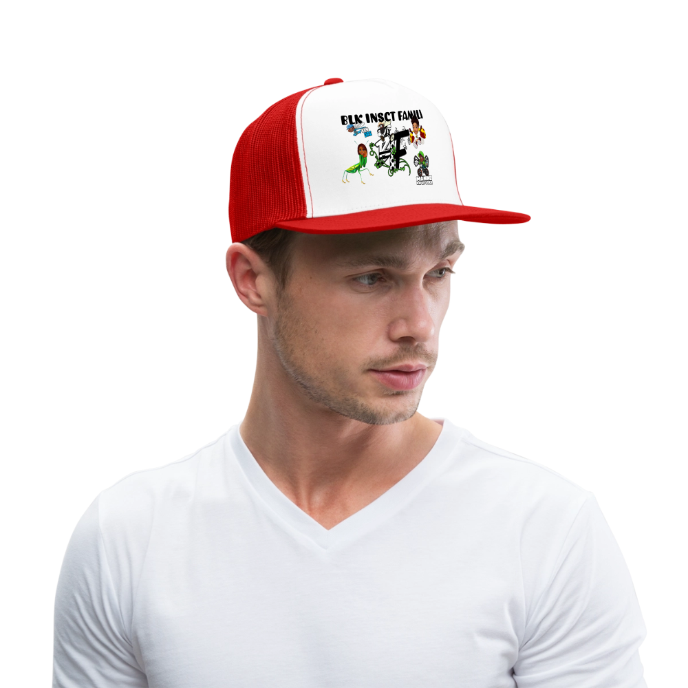 BLK Insct Famili Trucker Hat - white/red