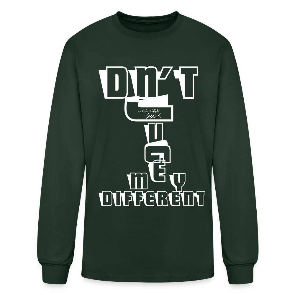 DNT JUGE MY DIFFERENT Men's Long Sleeve T-Shirt - forest green