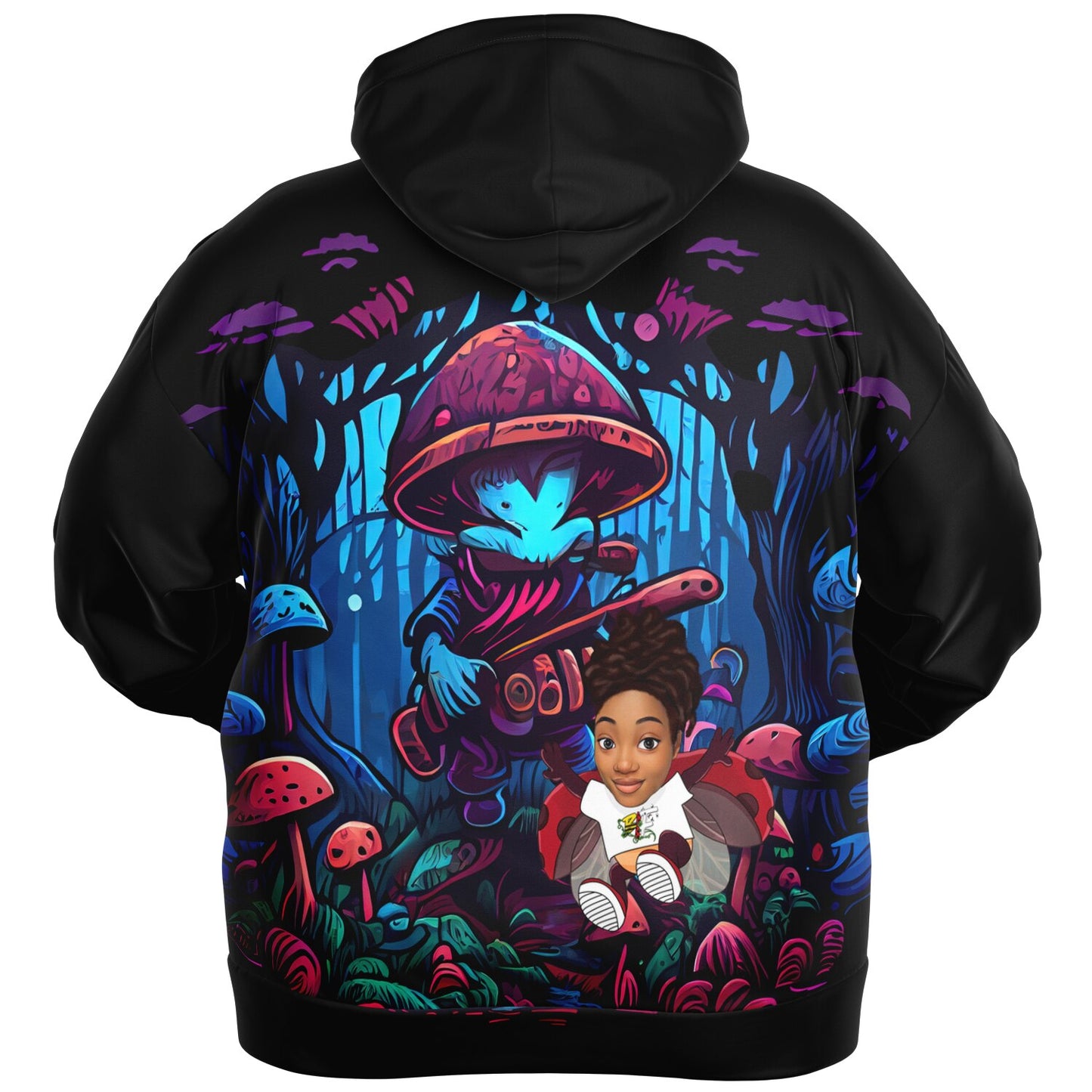 Blk Insct Famili Fashion Plus-size Hoodie - AOP
