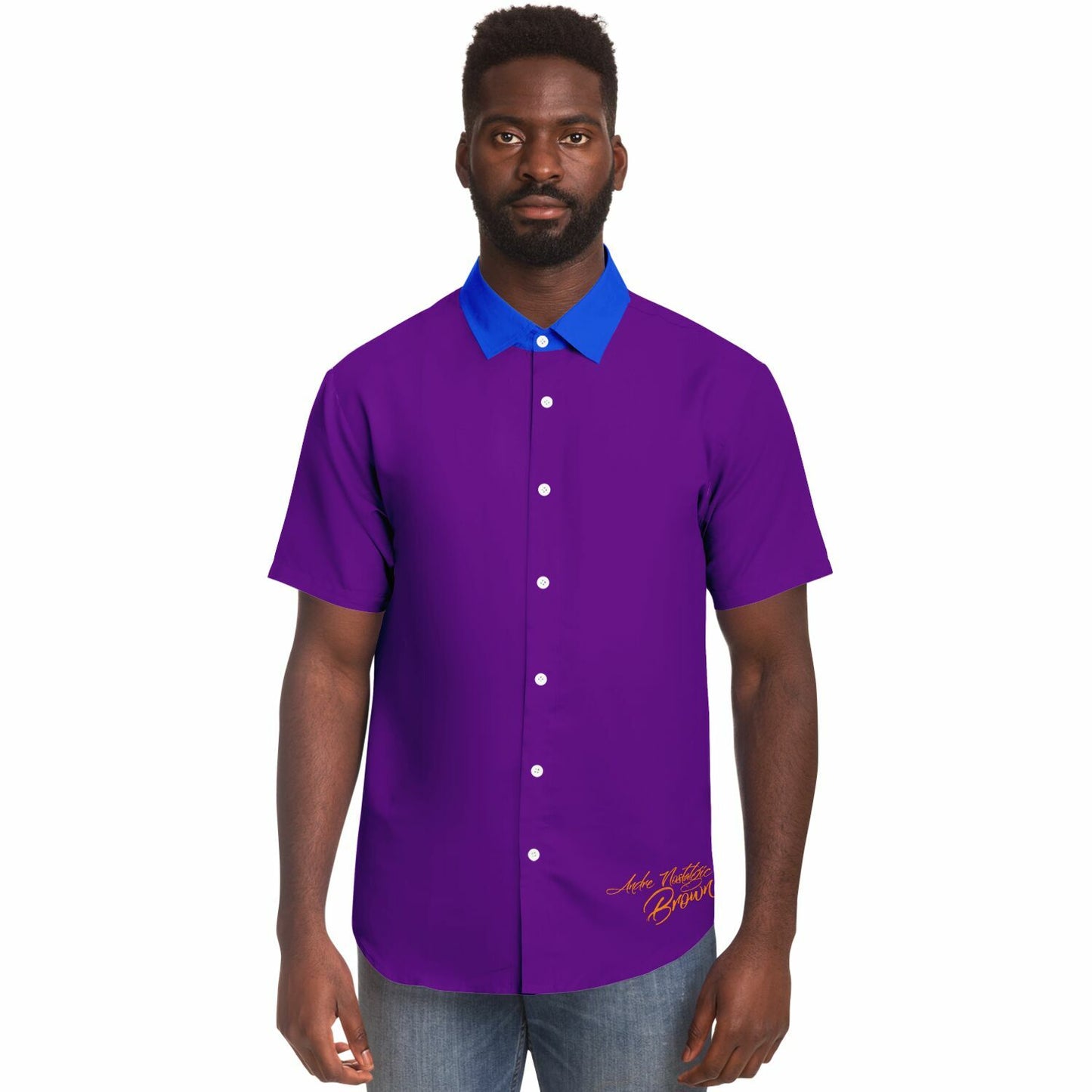 Dnt Juge My Different Short Sleeve Button Down Shirt - AOP