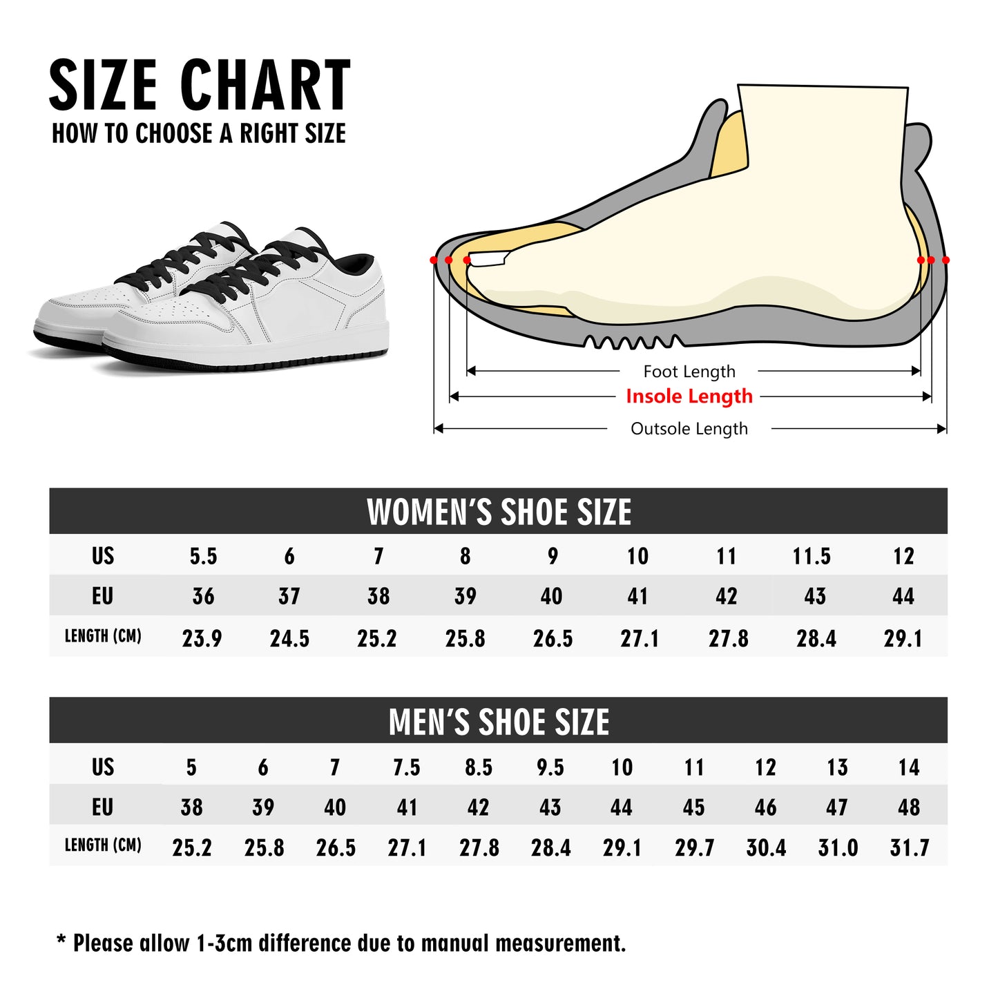 Blk Insct Famili Womens Premium PU Leather Low Top Sneakers-V2