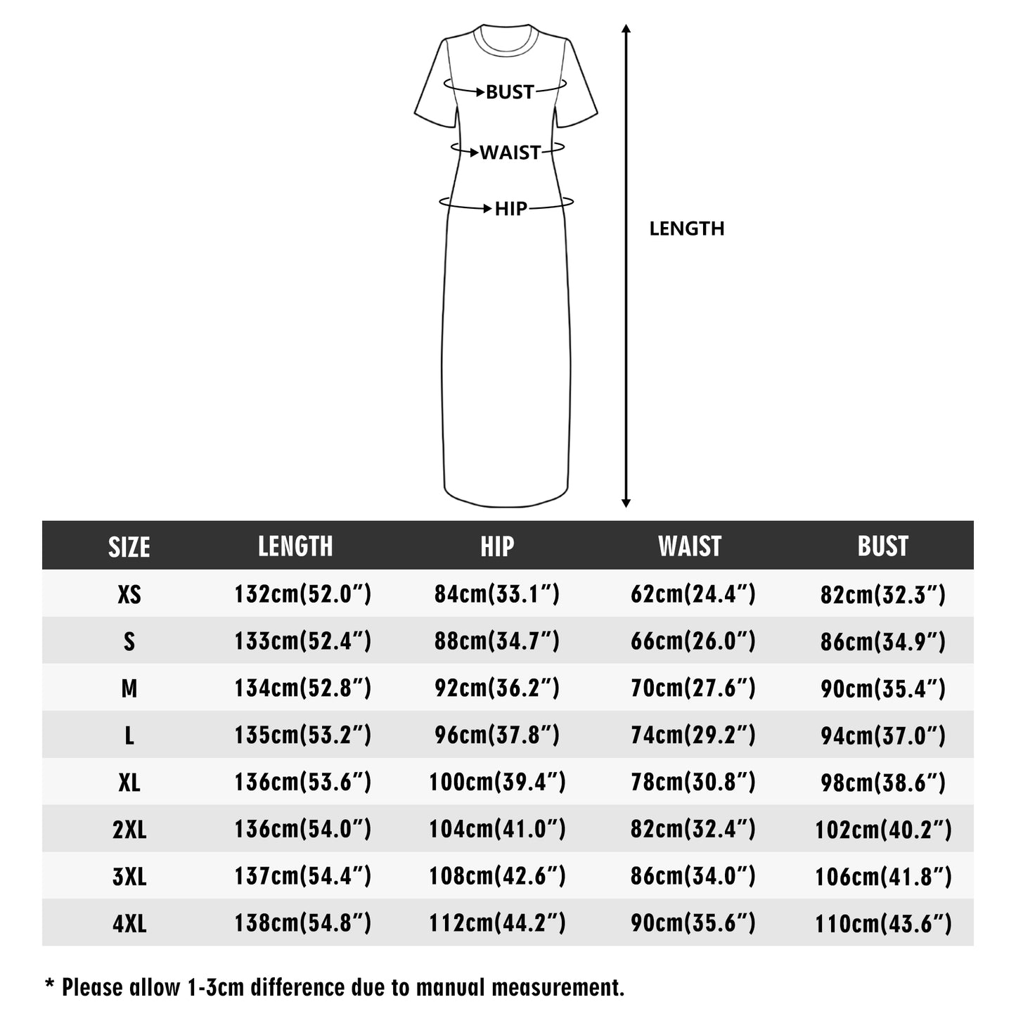 ANB Womens Short Sleeve Dress Casual All Over Print Tshirt Long Dresses