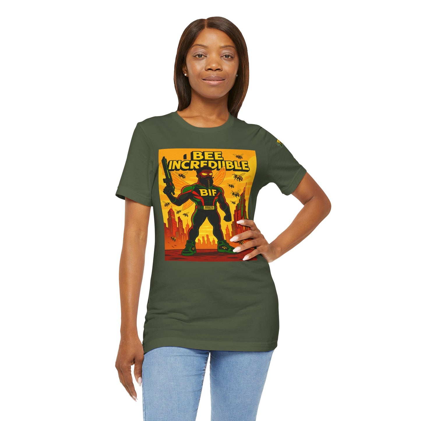 I Bee Incredible Graphic Tee, Unisex Jersey Tee, Comic Style T-Shirt, Buzzing Fun Fashion