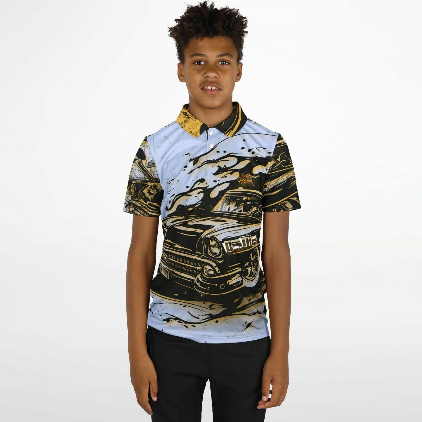 DJMD Youth Polo Shirt - AOP