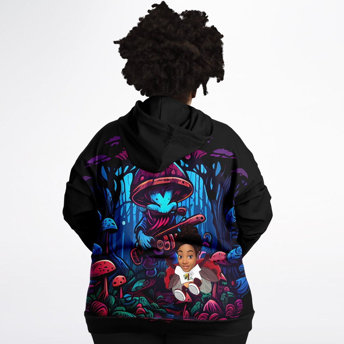 Blk Insct Famili Fashion Plus-size Hoodie - AOP