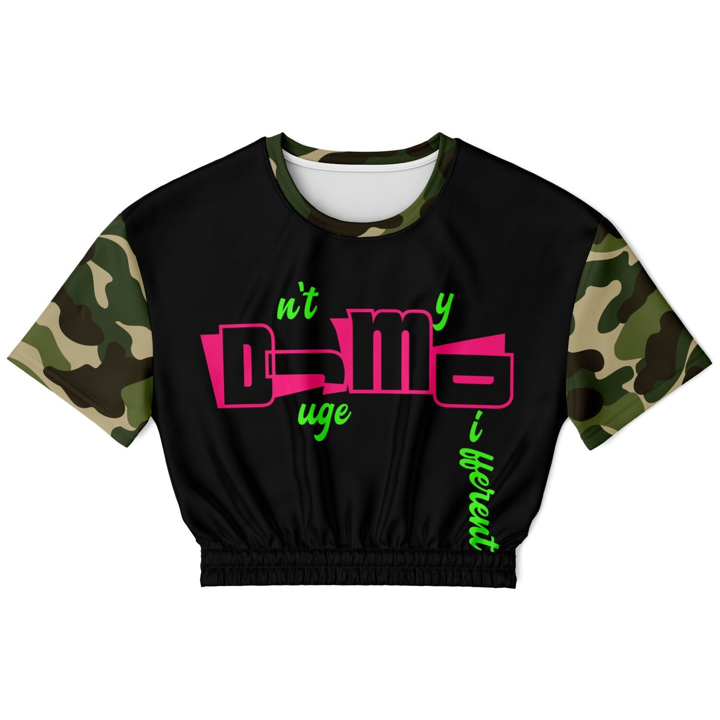 DJMD Athletic Cropped Short Sleeve Sweatshirt - AOP