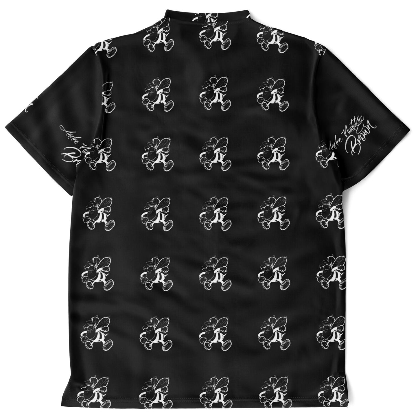Blk Insct Famili Blade Collar Polo Shirt - AOP