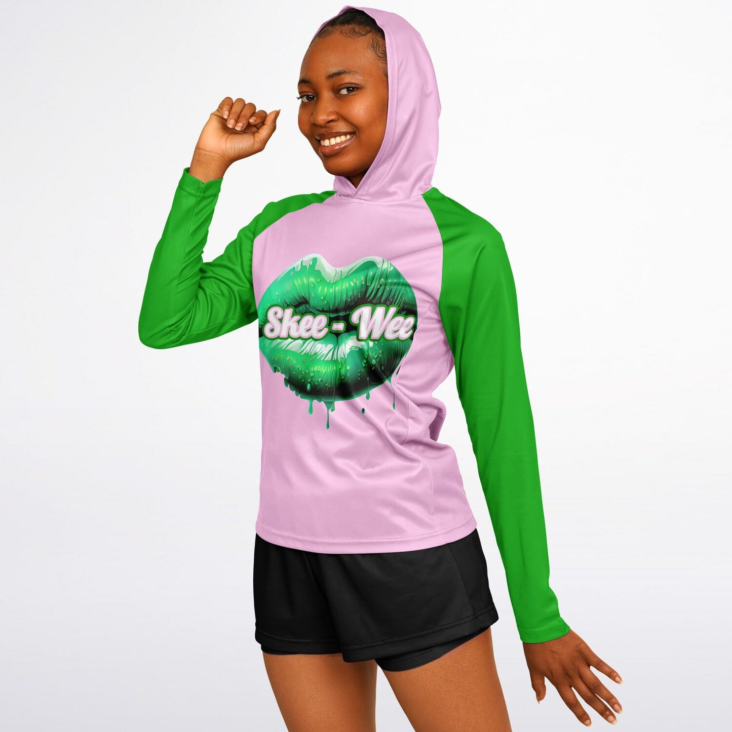 Greek Women's Long Sleeve Hooded Performance Shirt - AOP