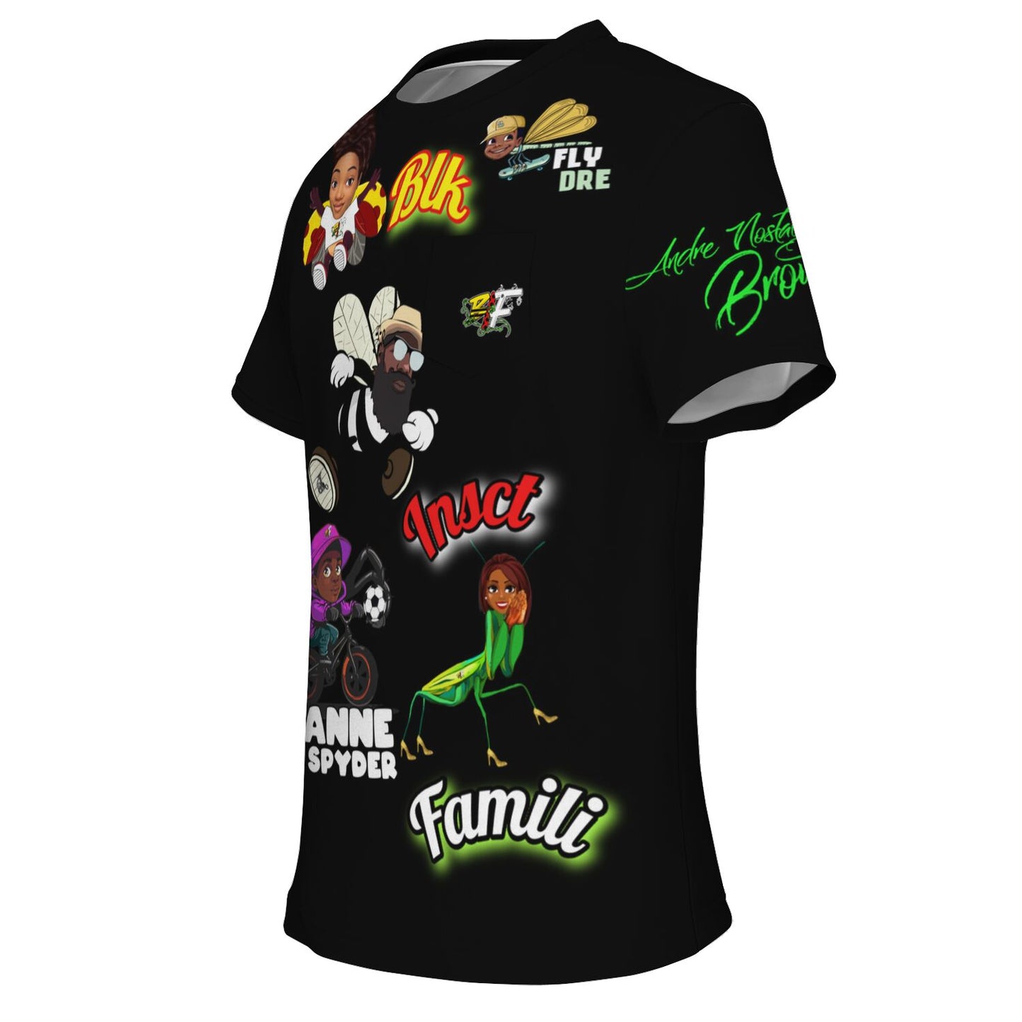 Blk Insct Famili Pocket T-shirt - AOP
