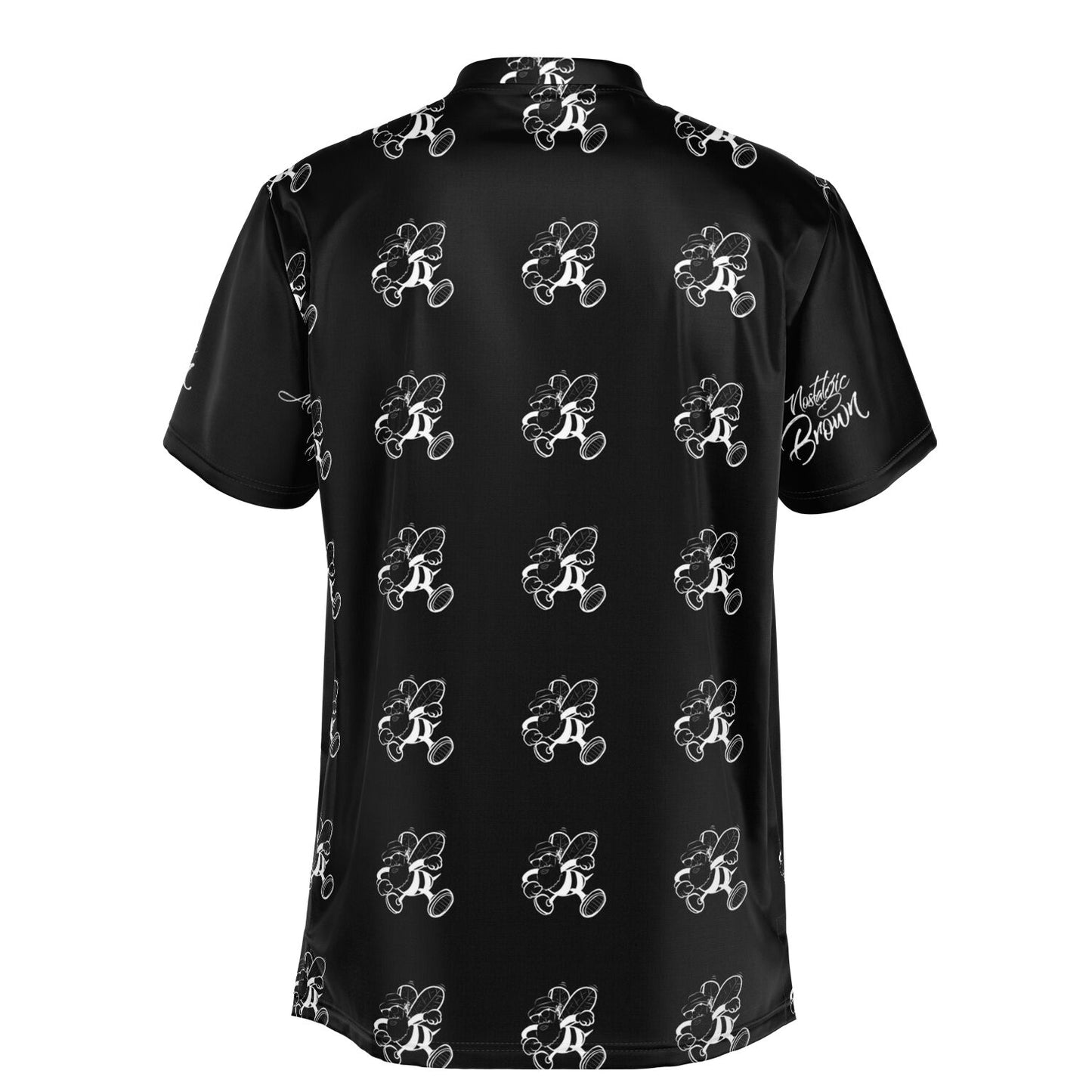 Blk Insct Famili Blade Collar Polo Shirt - AOP
