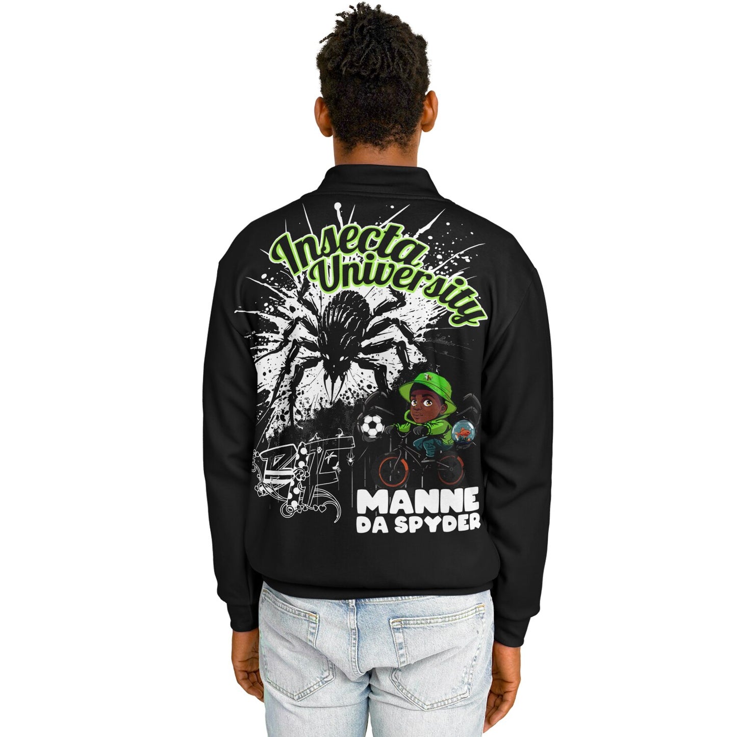 Manne Da Spyder Baseball Jacket - AOP