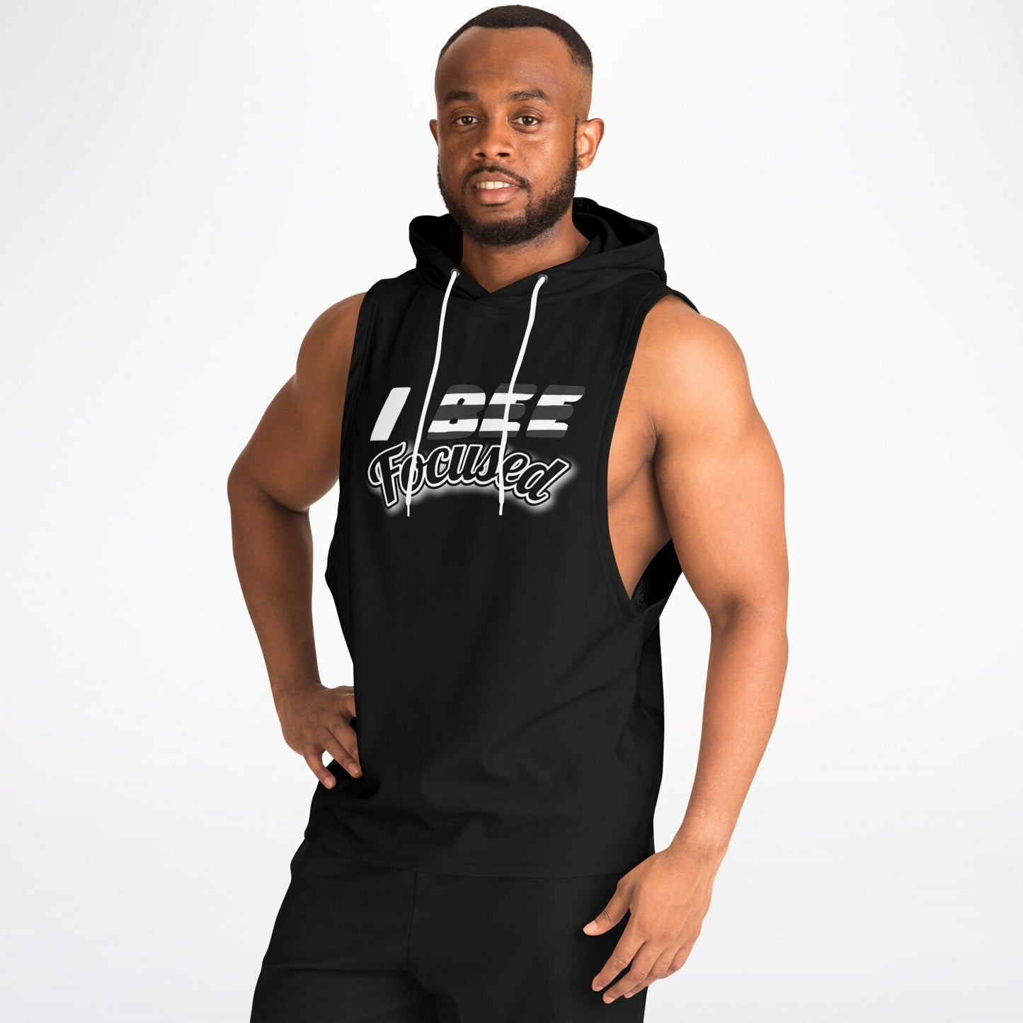 I Bee Athletic Drop Armhole Hoodie - AOP