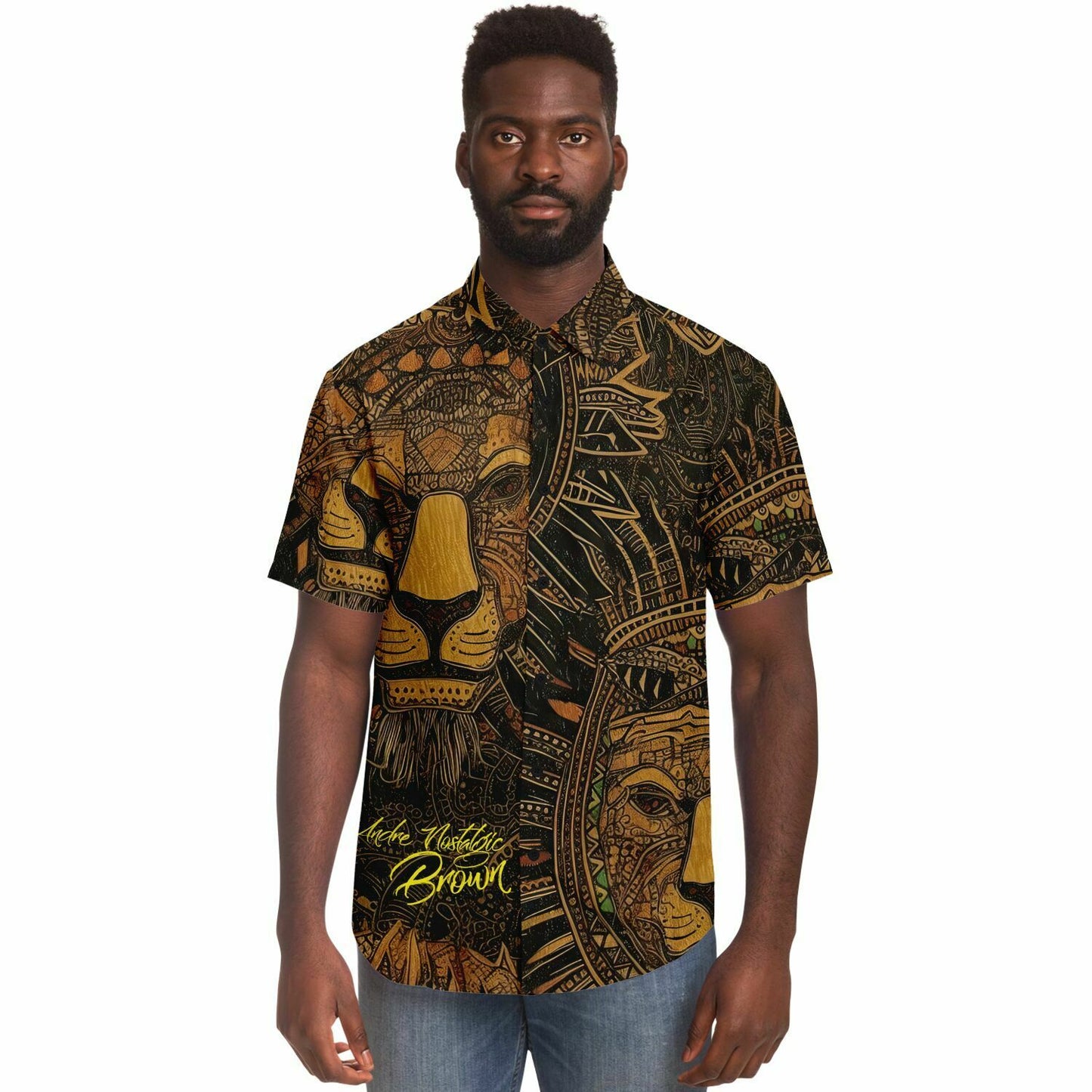 A.N.B Short Sleeve Button Down Shirt - AOP