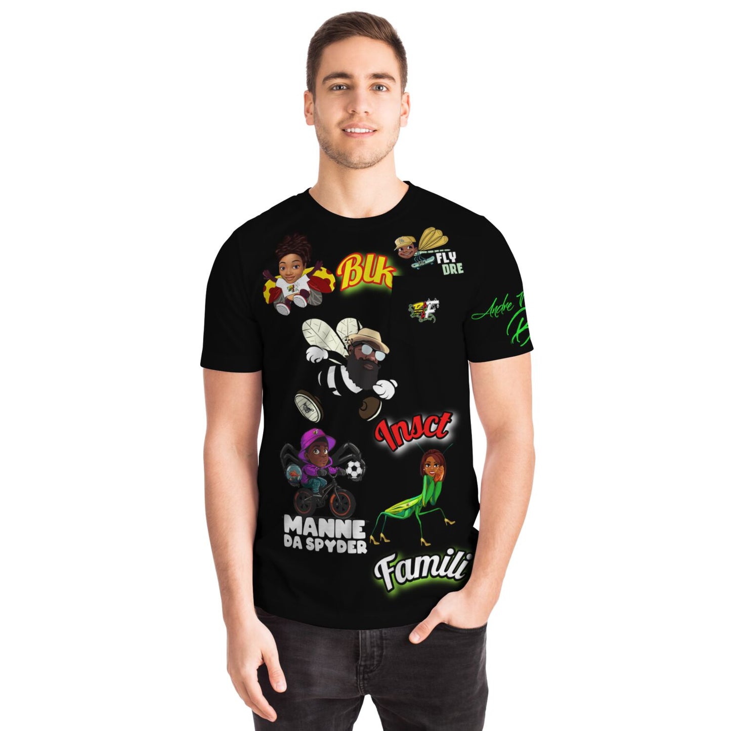 Blk Insct Famili Pocket T-shirt - AOP