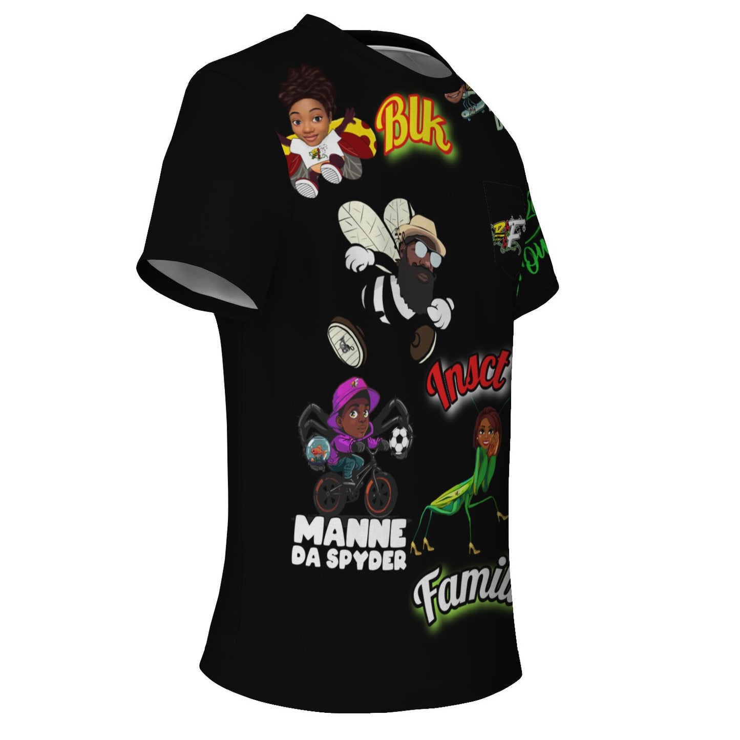 Blk Insct Famili Pocket T-shirt - AOP