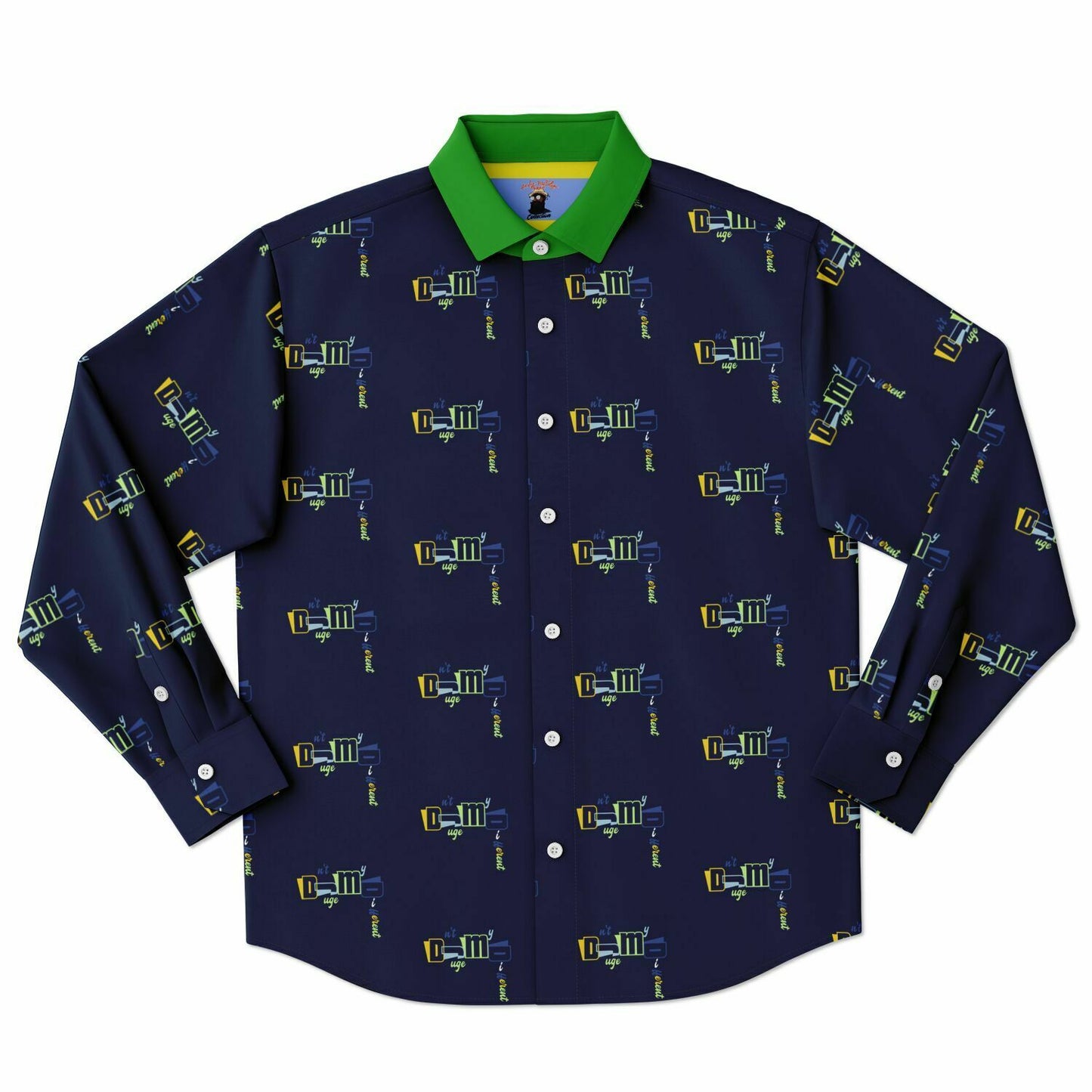 Dnt Juge My Different Long Sleeve Button Down Shirt - AOP