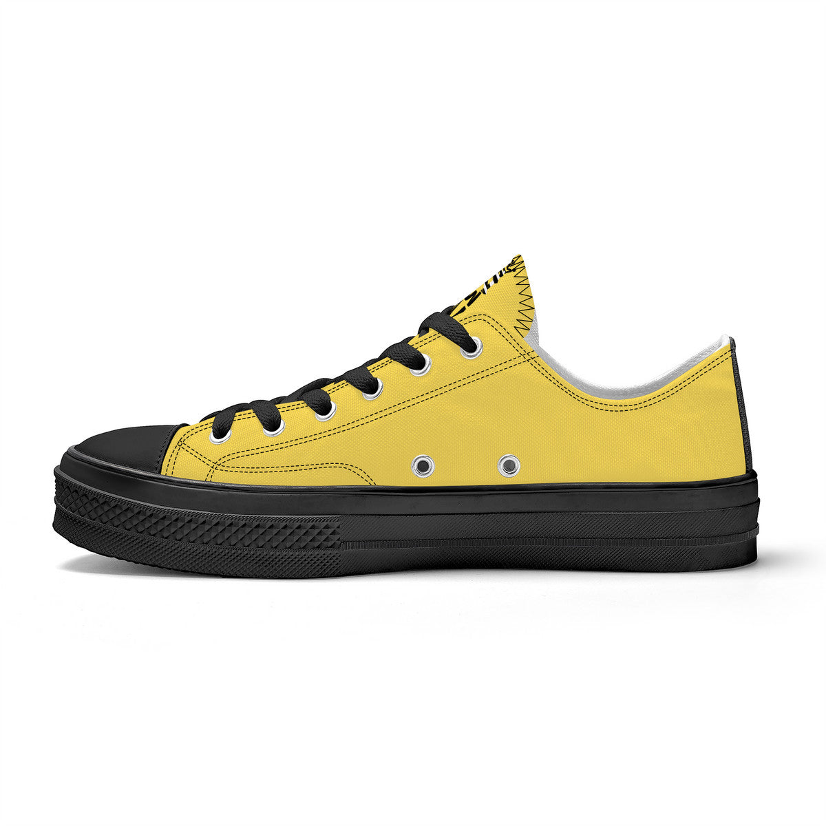 Bee Who U Be Unisex Classic Low Top Canvas Shoes - Black