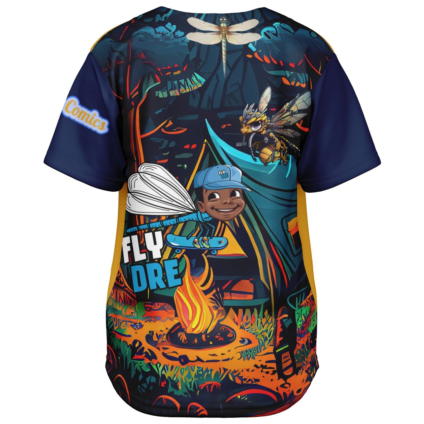 Blk Insct Famili Kids Baseball Jersey - AOP