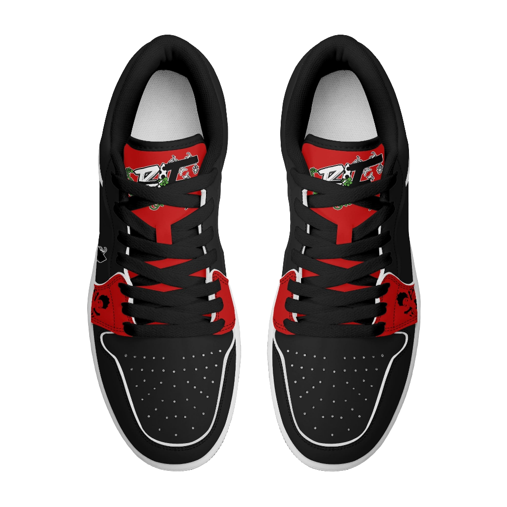 Blk Insct Famili Womens Premium PU Leather Low Top Sneakers-V2