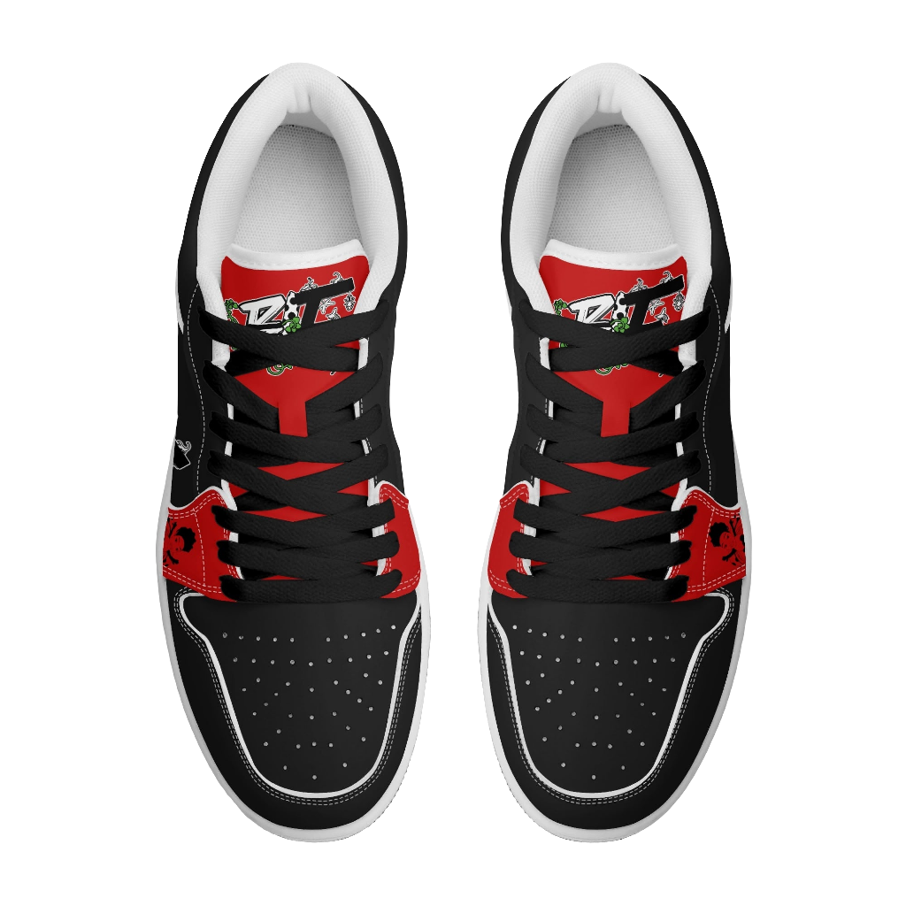 Blk Insct Famili Womens Premium PU Leather Low Top Sneakers-V2