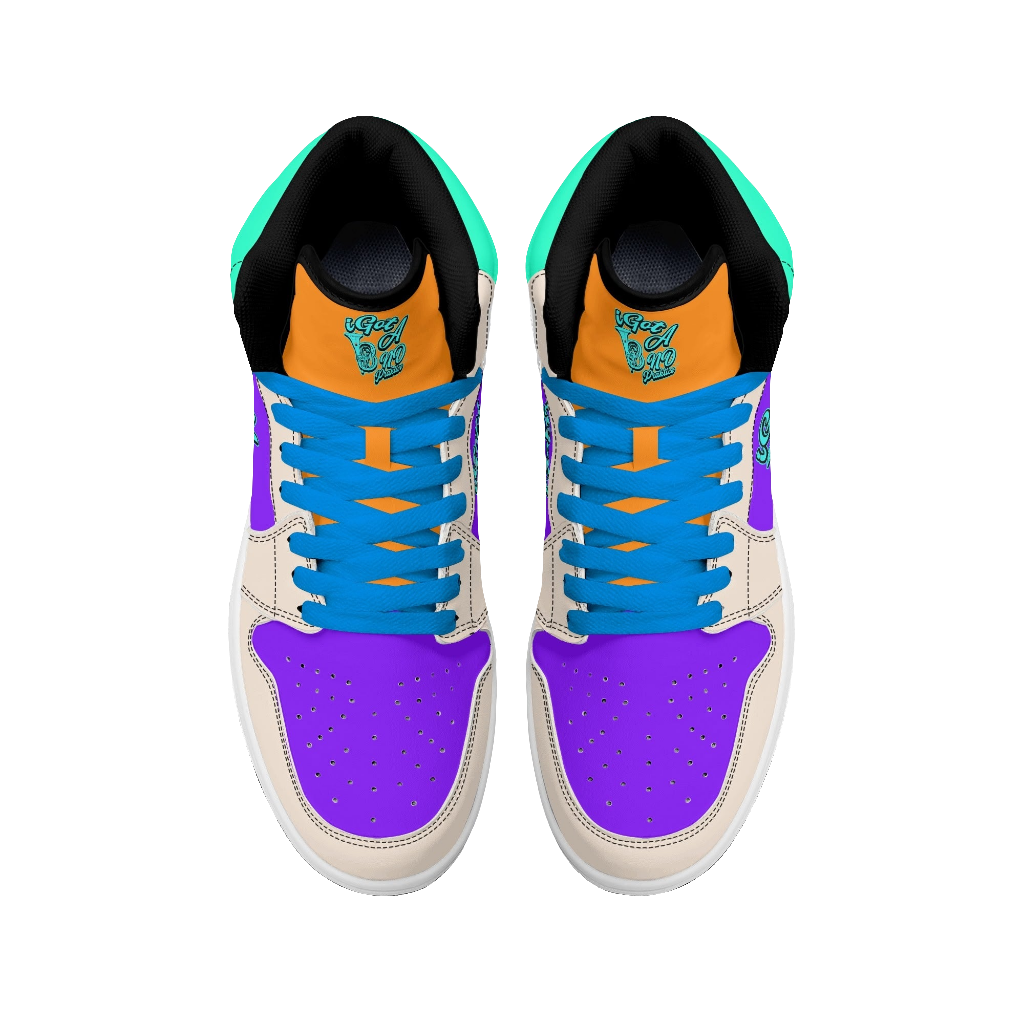 iGot Band Praktice Mens Premium PU Leather High Top Sneakers-V2