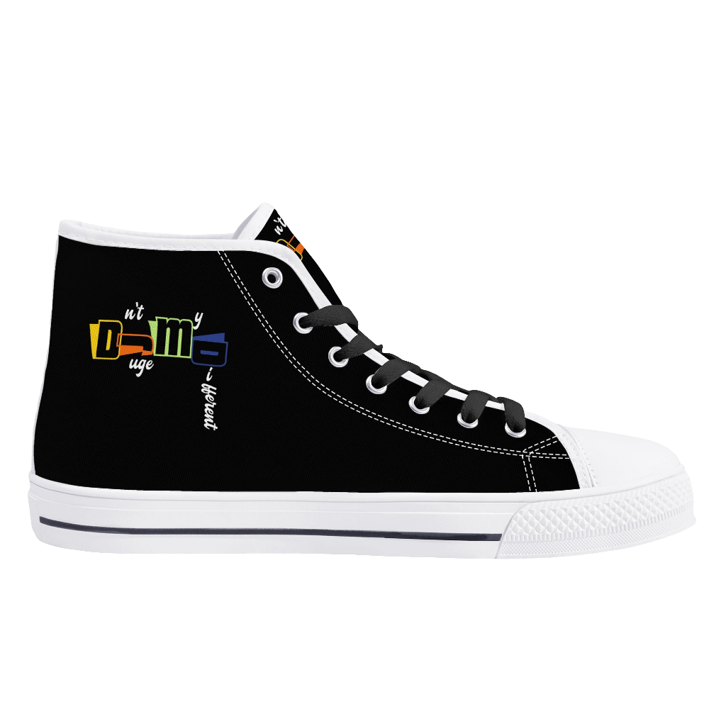 DJMD Womens High Top Canvas Shoes - Customized Tongue