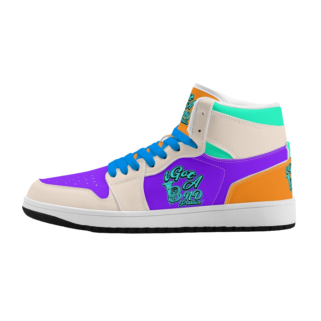 iGot Band Praktice Mens Premium PU Leather High Top Sneakers-V2
