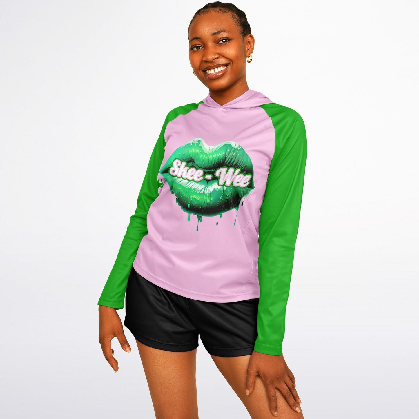 Greek Women's Long Sleeve Hooded Performance Shirt - AOP
