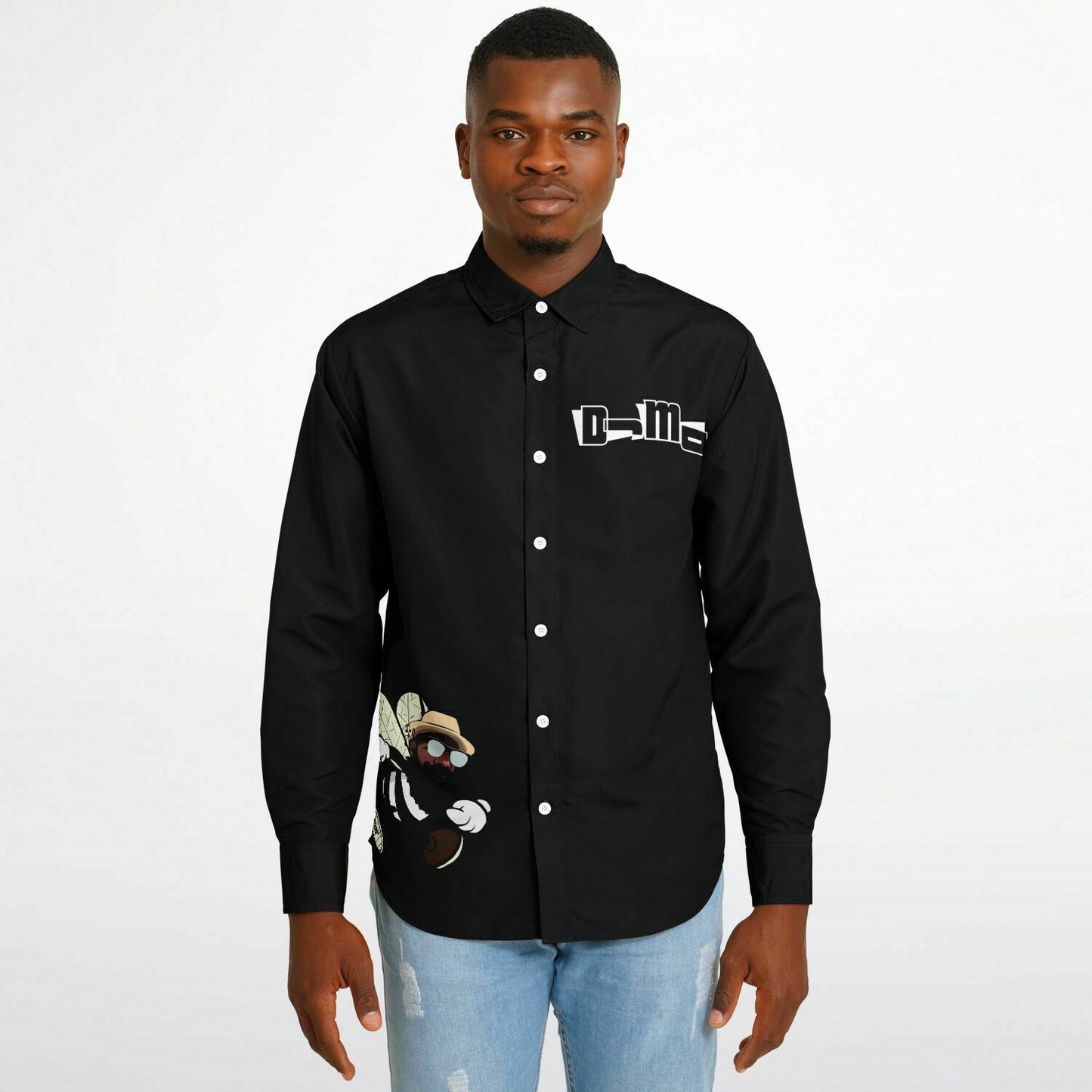 DJMD Long Sleeve Button Down Shirt - AOP